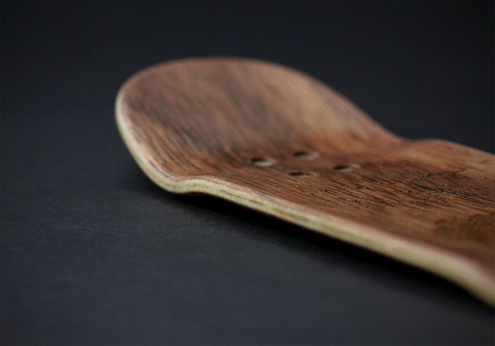 A fiberglass ply inside a wooden board picture